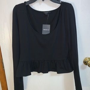 Forever 21 long sleeve crop top